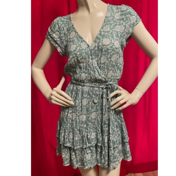 AE Ruffle Wrap Mini Dress Size Small BNWT - Picture 5 of 11